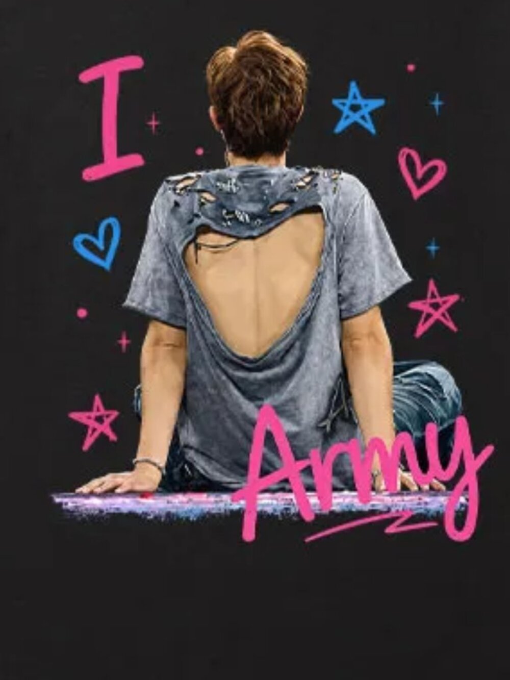 Joonie BTS I Love Army T Shirt - Picture 2 of 5